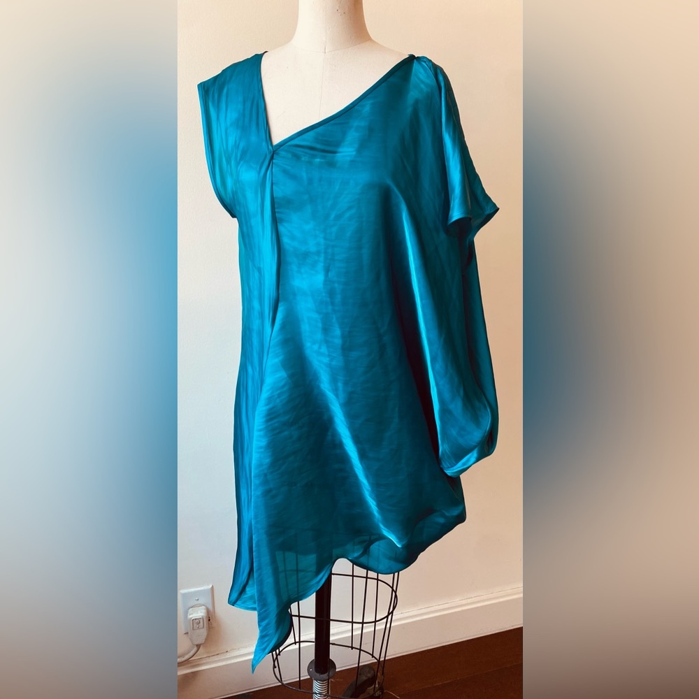 ZERO-Maria-Cornejo-CADE-DRESS-IRIDESCENT-GREEN